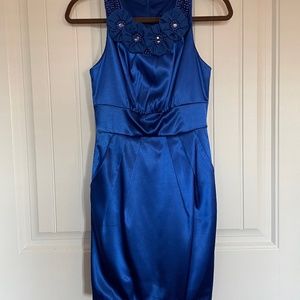 Royal Blue Mini Party Dress With Pockets Size 3/4